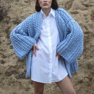 Maridruna The Athena Cardigan Baby Blue